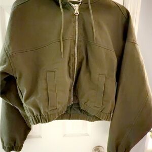 PacSun Olive Utility Jacket with Hood